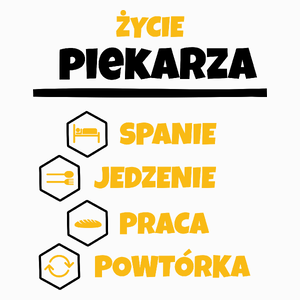 Piekarz - Spanie Jedzenie - Poduszka Biała