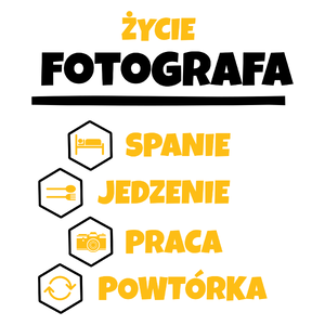 Fotograf - Spanie Jedzenie - Kubek Biały