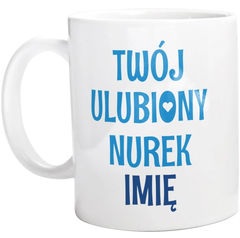 Twój Ulubiony Nurek - Twoje Imię - Kubek Biały