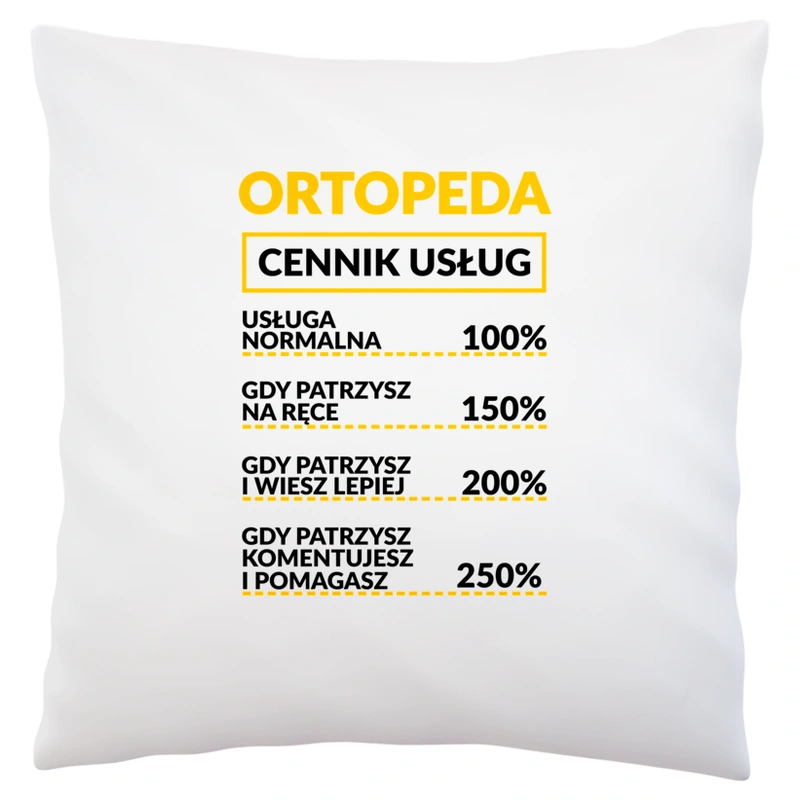 Ortopeda - Cennik Usług - Poduszka Biała