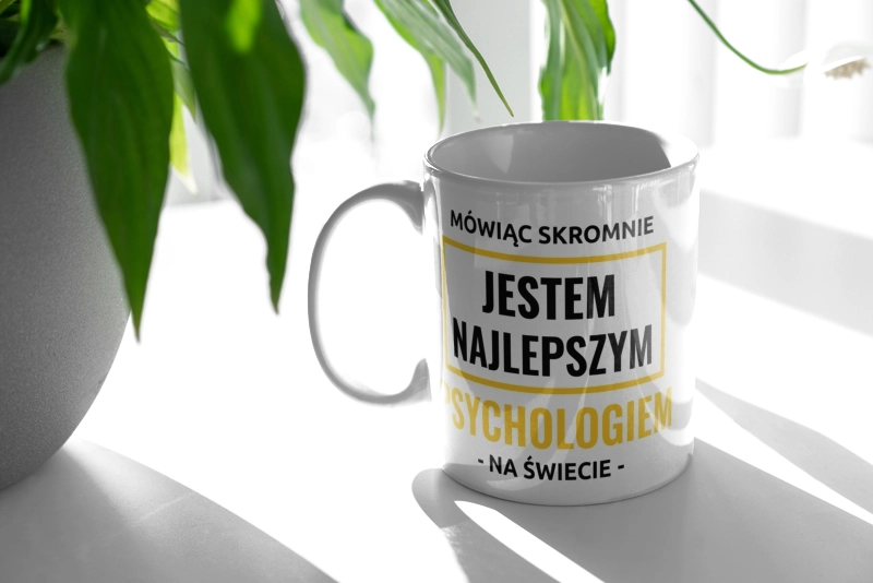 Mówiąc Skromnie Jestem Najlepszym Psychologiem Na Świecie - Kubek Biały