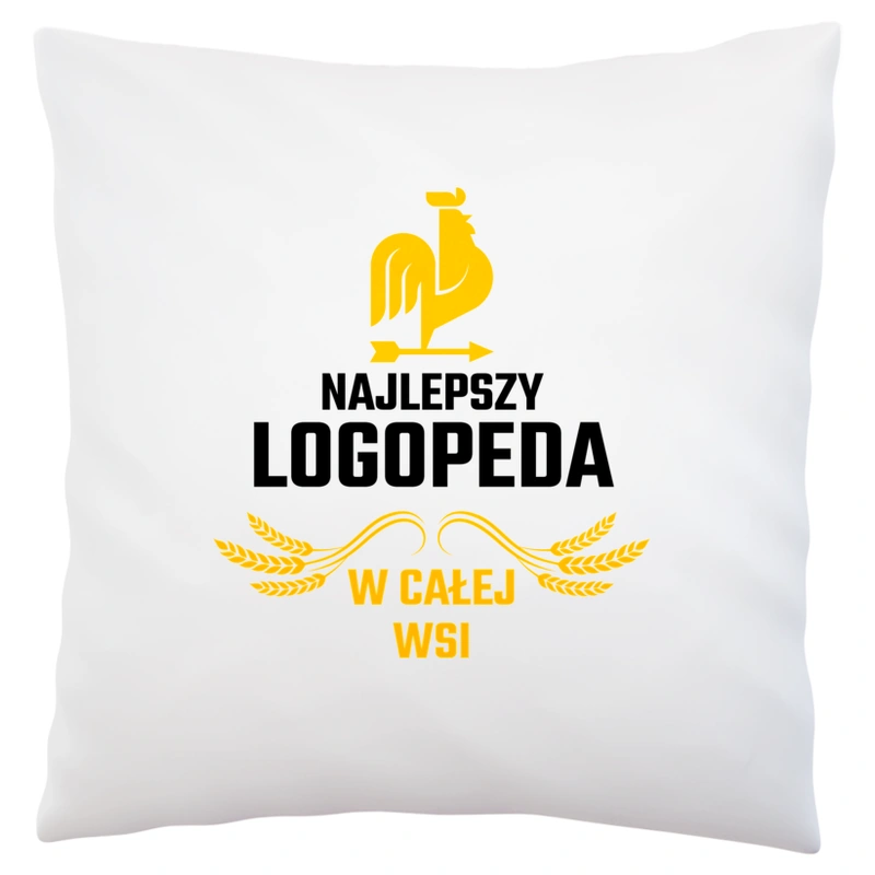 Najlepszy logopeda w całej wsi - Poduszka Biała