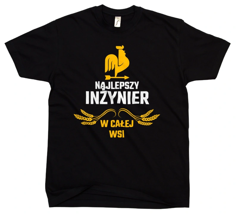 Najlepszy Inżynier W Całej Wsi - Męska Koszulka Czarna