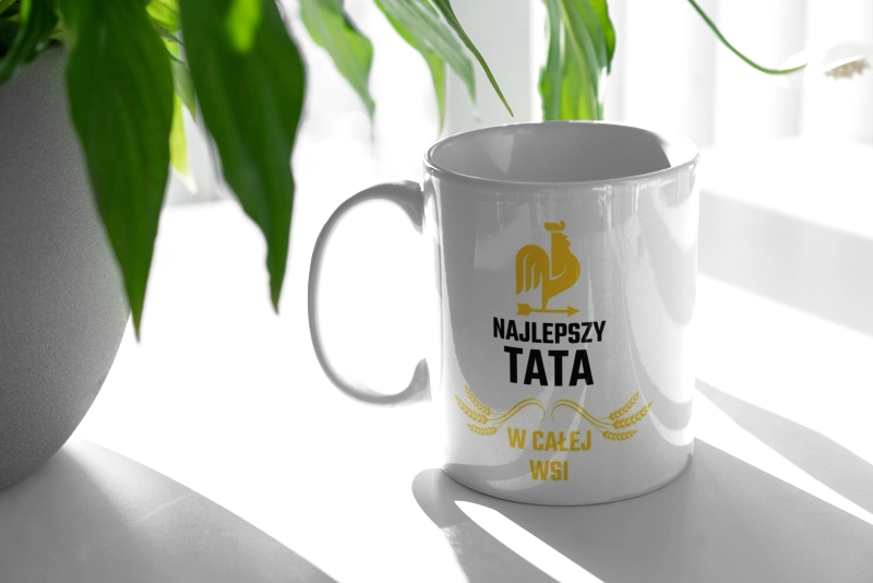 Najlepszy tata w całej wsi - Kubek Biały