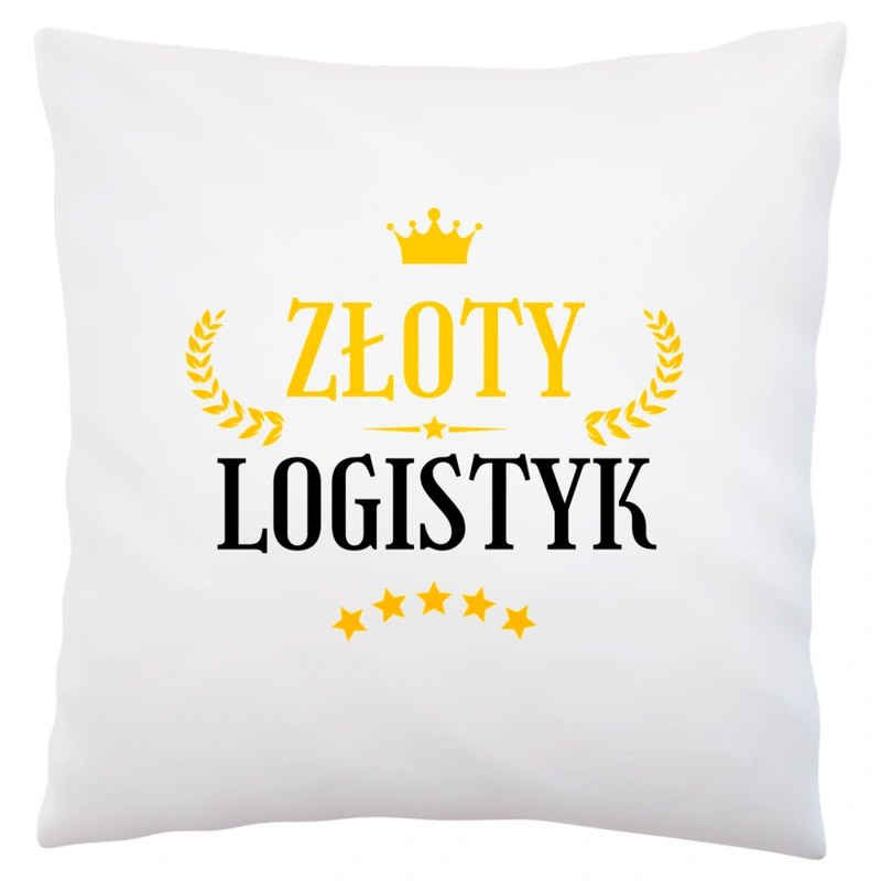 Złoty logistyk - Poduszka Biała