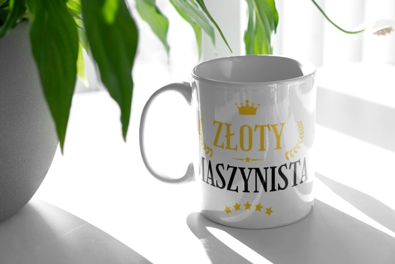 Złoty Maszynista - Kubek Biały