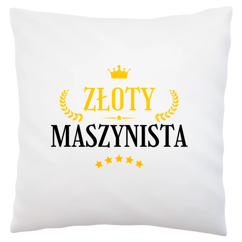 Złoty Maszynista - Poduszka Biała