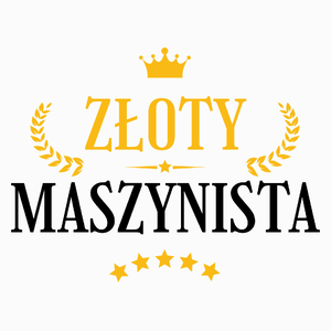 Złoty Maszynista - Poduszka Biała