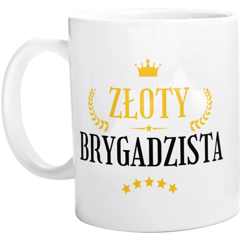 Złoty Brygadzista - Kubek Biały