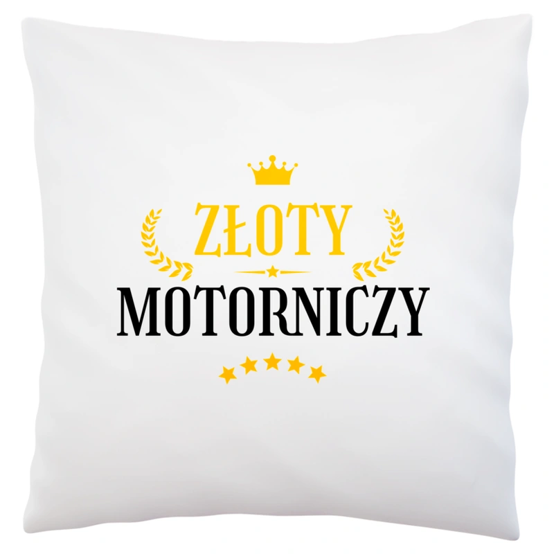 Złoty motorniczy - Poduszka Biała