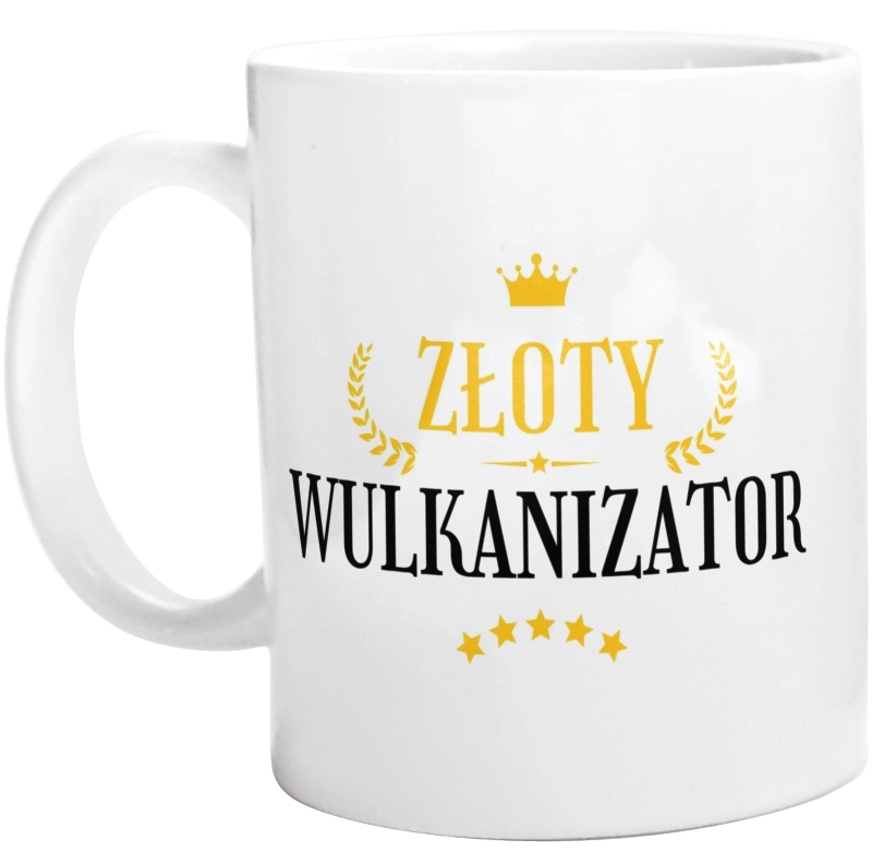 Złoty wulkanizator - Kubek Biały