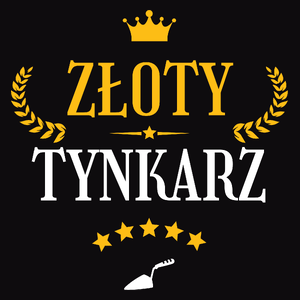 Złoty Tynkarz - Męska Koszulka Czarna