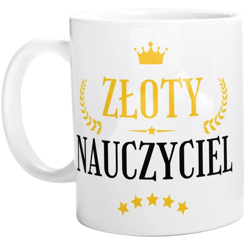 Złoty Nauczyciel - Kubek Biały