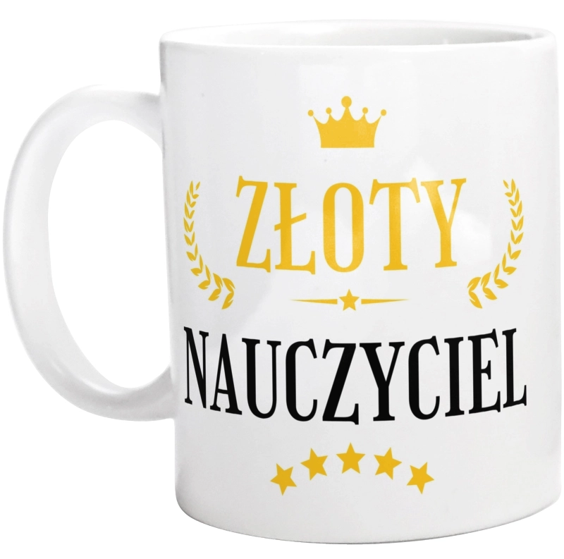 Złoty Nauczyciel - Kubek Biały