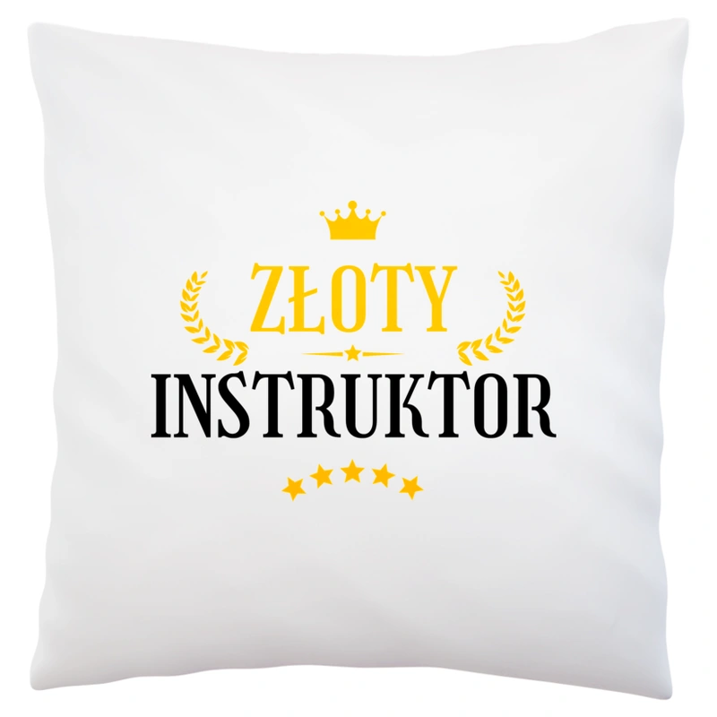 Złoty Instruktor - Poduszka Biała