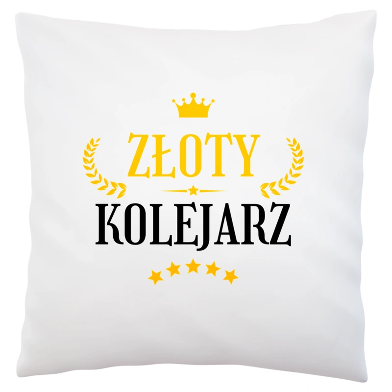 Złoty Kolejarz - Poduszka Biała