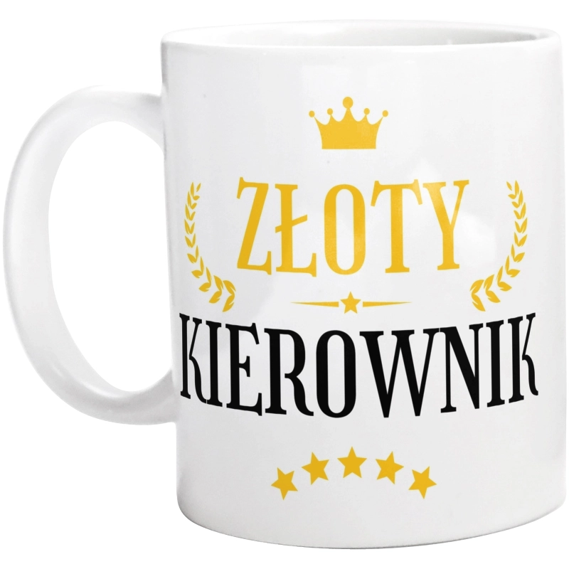 Złoty Kierownik - Kubek Biały