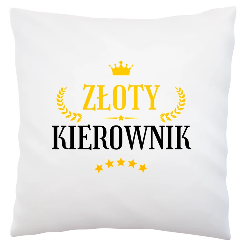 Złoty Kierownik - Poduszka Biała