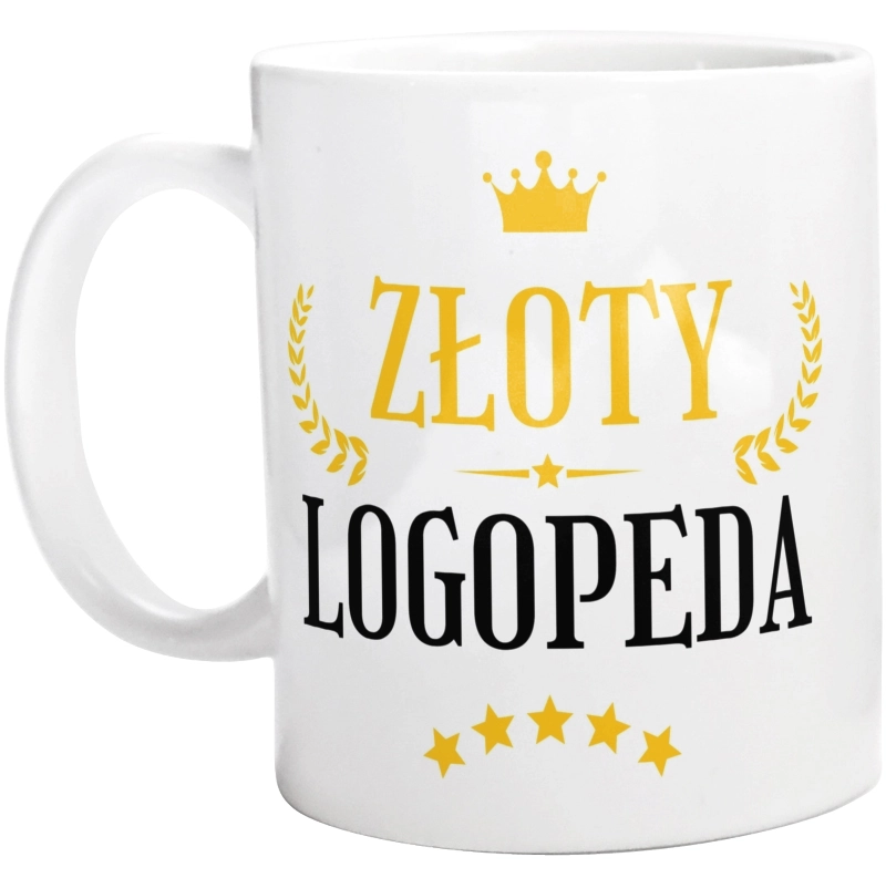 Złoty Logopeda - Kubek Biały