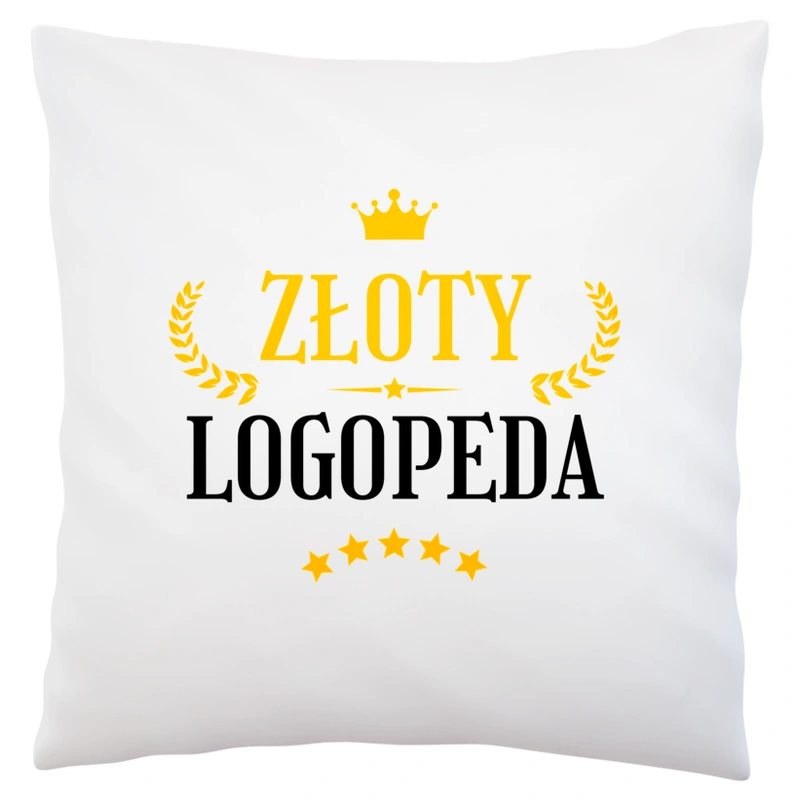 Złoty Logopeda - Poduszka Biała