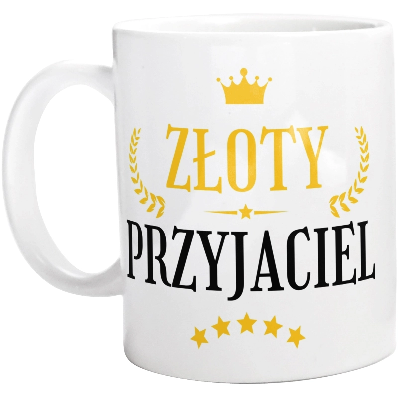 Złoty Przyjaciel - Kubek Biały