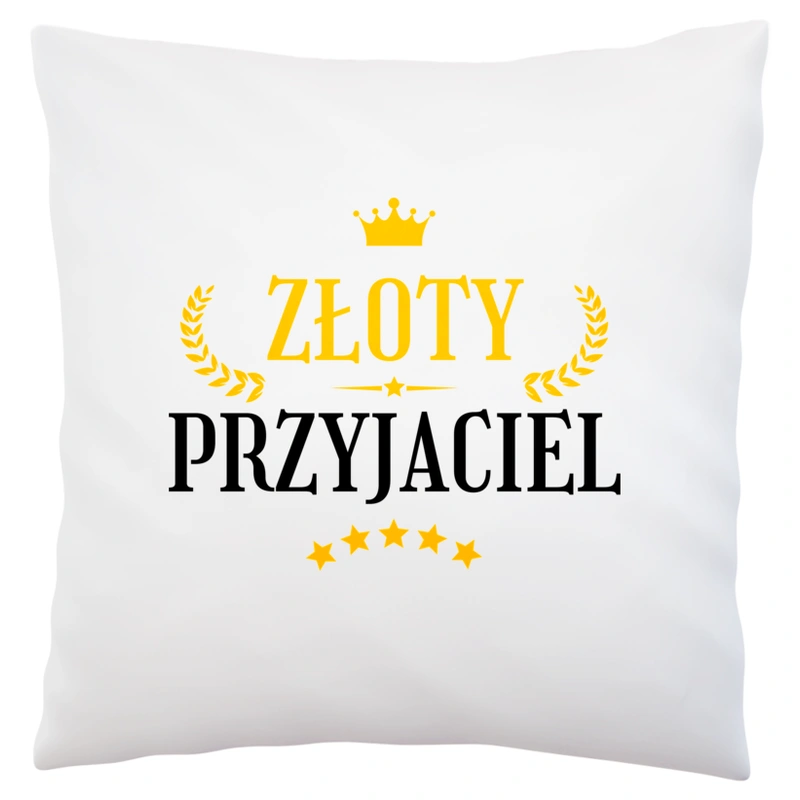 Złoty Przyjaciel - Poduszka Biała