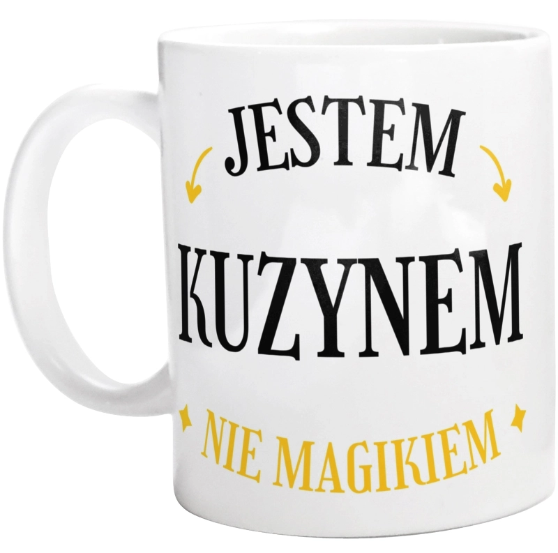 Jestem Kuzynem Nie Magikiem - Kubek Biały