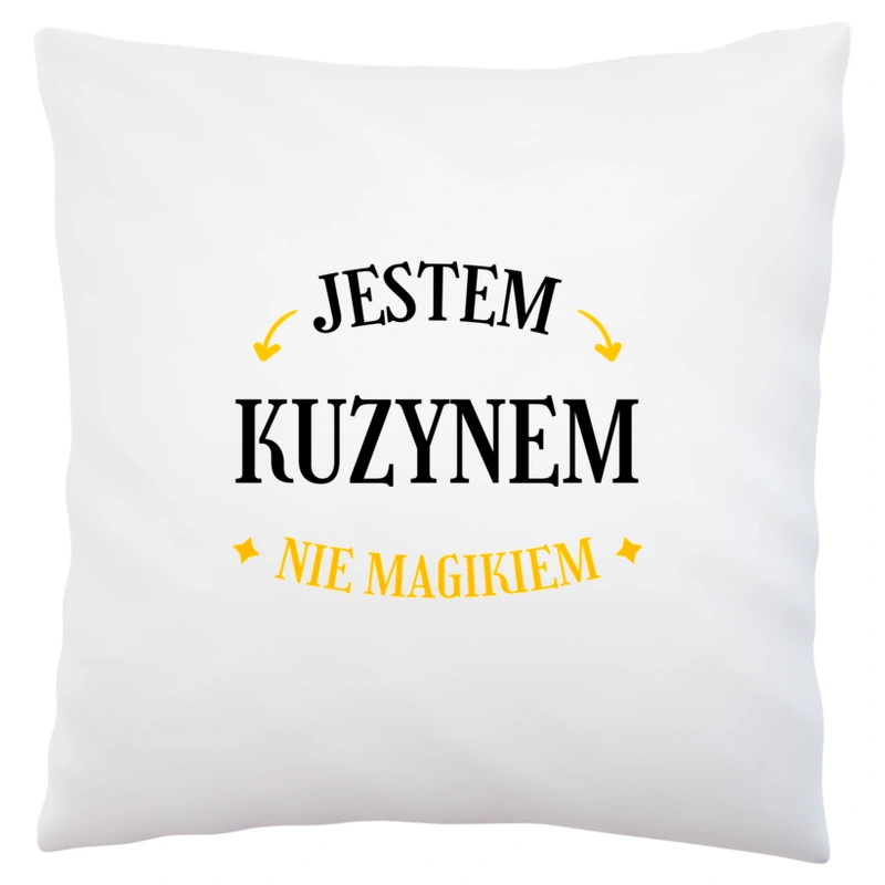 Jestem Kuzynem Nie Magikiem - Poduszka Biała