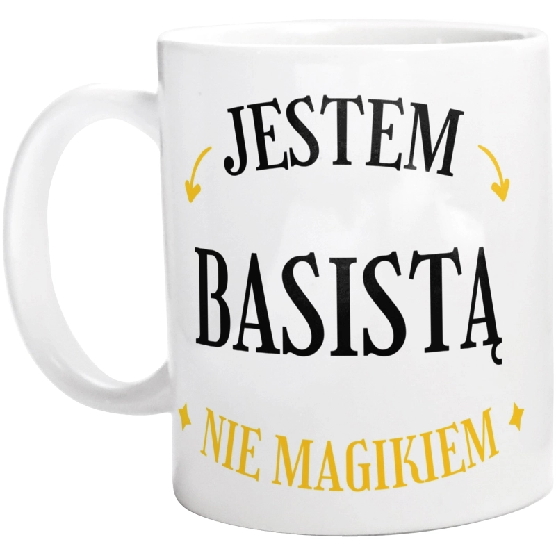 Jestem Basistą Nie Magikiem - Kubek Biały