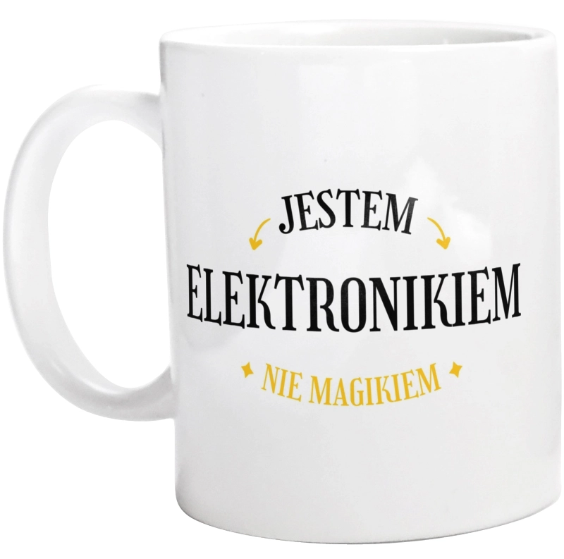 Jestem Elektronikiem Nie Magikiem - Kubek Biały