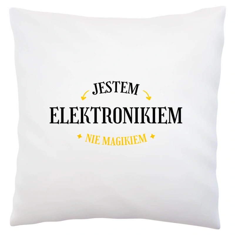 Jestem Elektronikiem Nie Magikiem - Poduszka Biała