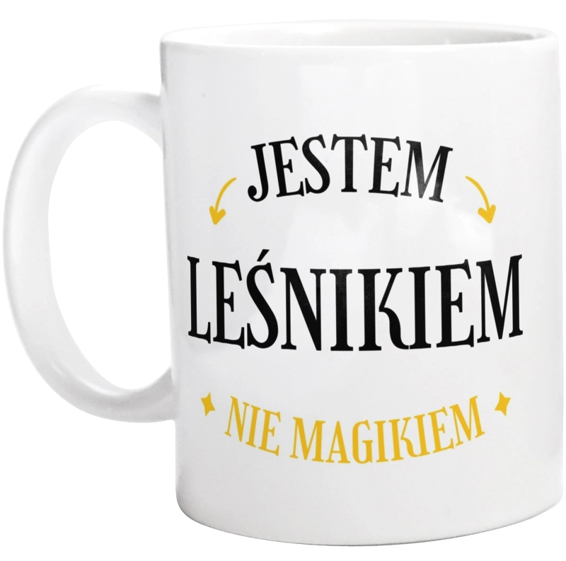 Jestem Leśnikiem Nie Magikiem - Kubek Biały