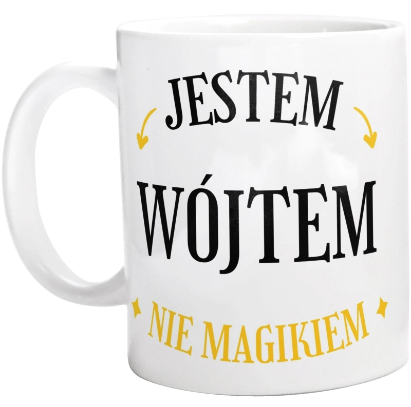 Jestem Wójtem Nie Magikiem - Kubek Biały