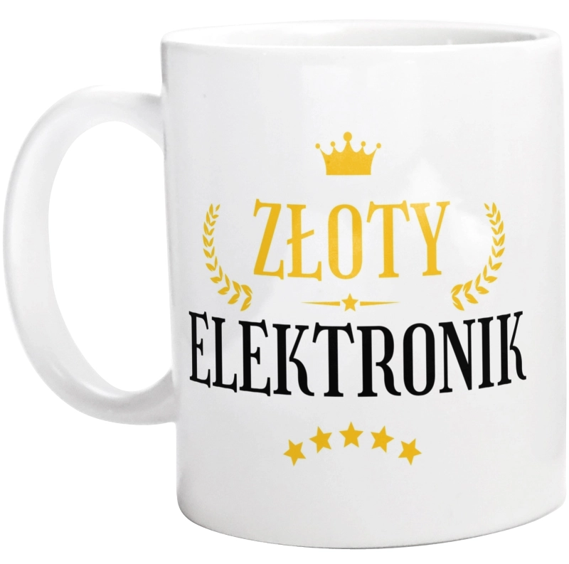 Złoty elektronik - Kubek Biały