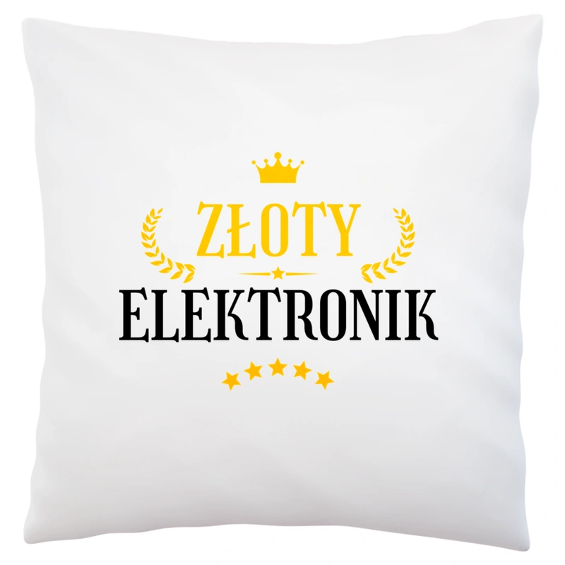 Złoty elektronik - Poduszka Biała