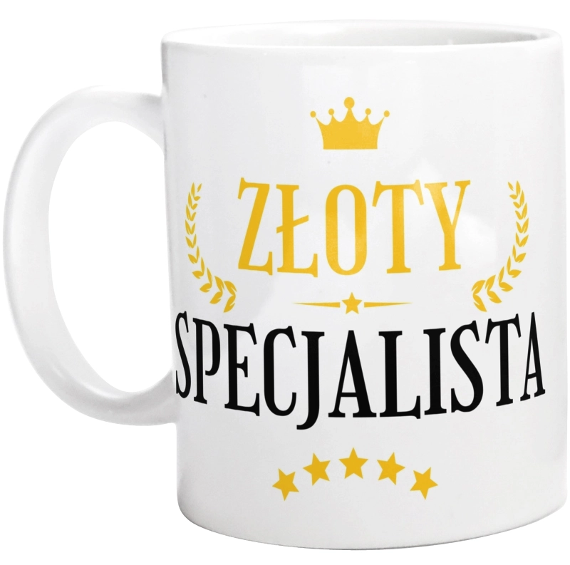 Złoty Specjalista - Kubek Biały