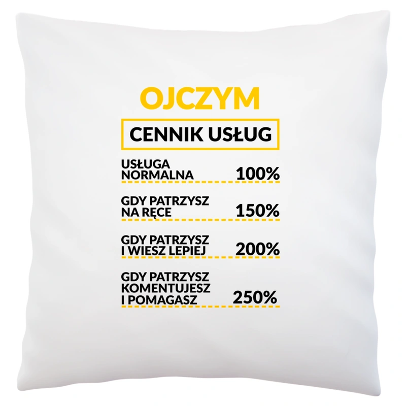 Ojczym - Cennik Usług - Poduszka Biała