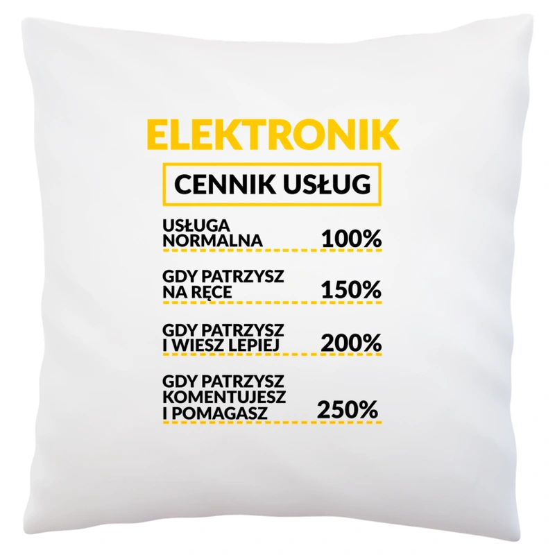 Elektronik - Cennik Usług - Poduszka Biała