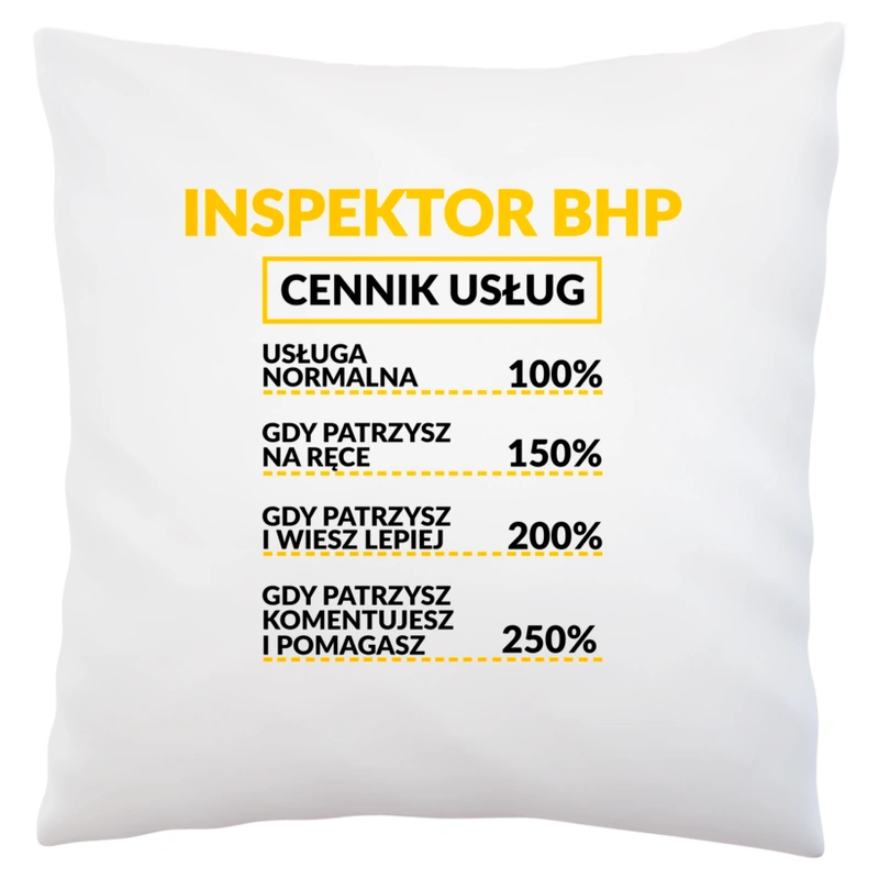 Inspektor Bhp - Cennik Usług - Poduszka Biała