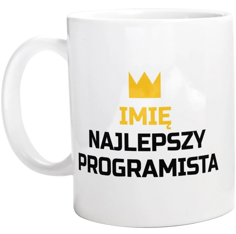 Twoje Imię Najlepszy Programista - Kubek Biały