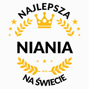 najlepsza niania na świecie - Poduszka Biała