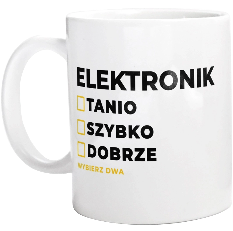 Szybko Tanio Dobrze Elektronik - Kubek Biały