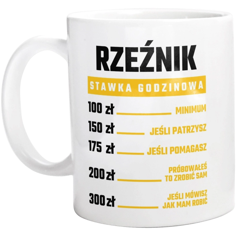 Stawka Godzinowa Rzeźnik - Kubek Biały