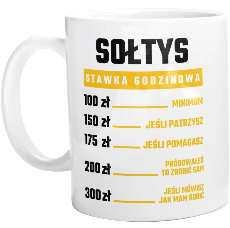 Stawka Godzinowa Sołtys - Kubek Biały