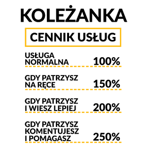 Koleżanka - Cennik Usług - Kubek Biały