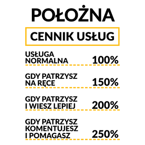 Położna - Cennik Usług - Kubek Biały