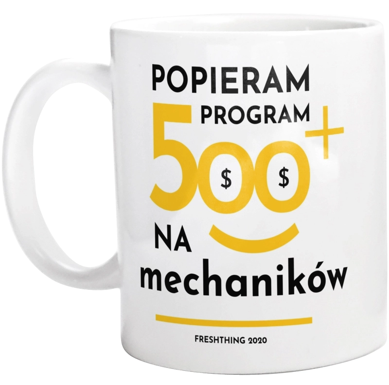 Program 500 Plus Na Mechaników - Kubek Biały