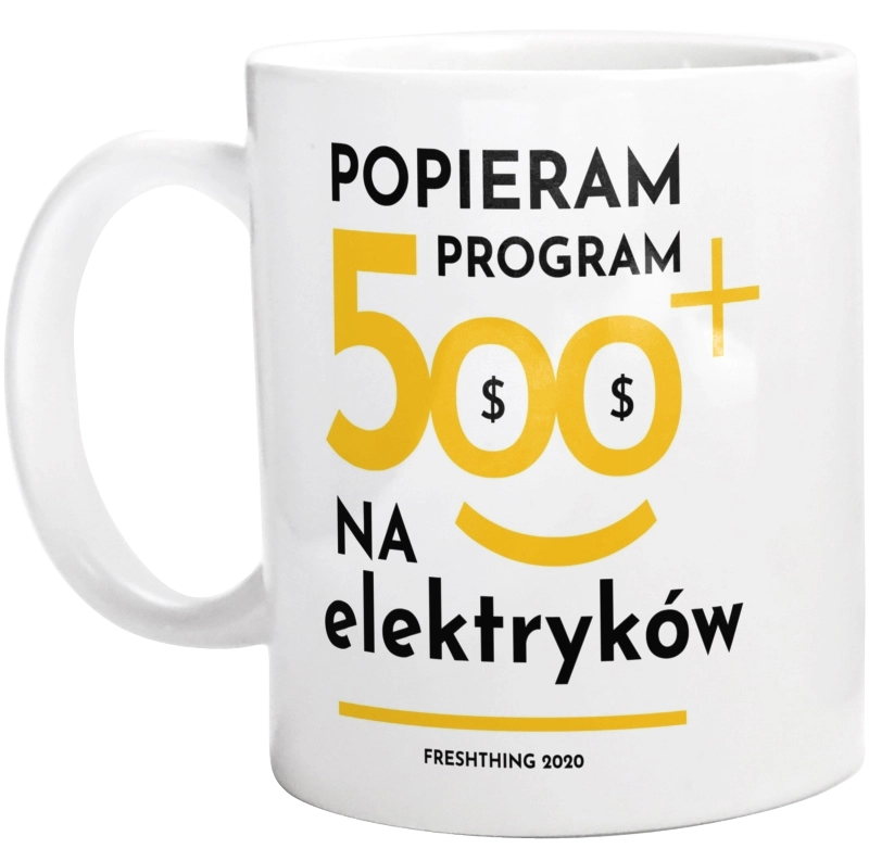 Program 500 Plus Na Elektryków - Kubek Biały