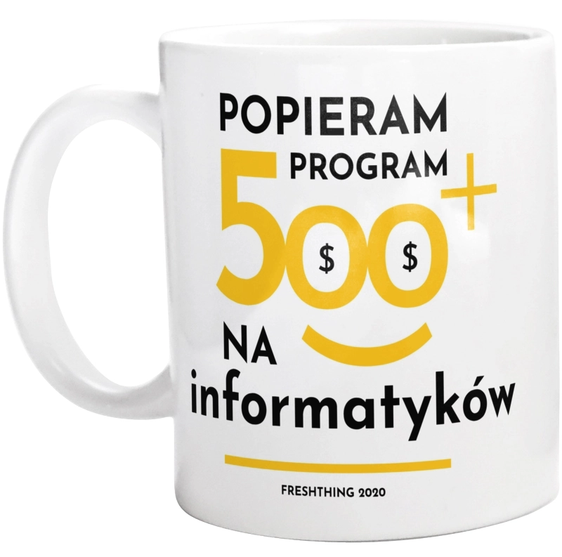 Program 500 Plus Na Informatyków - Kubek Biały