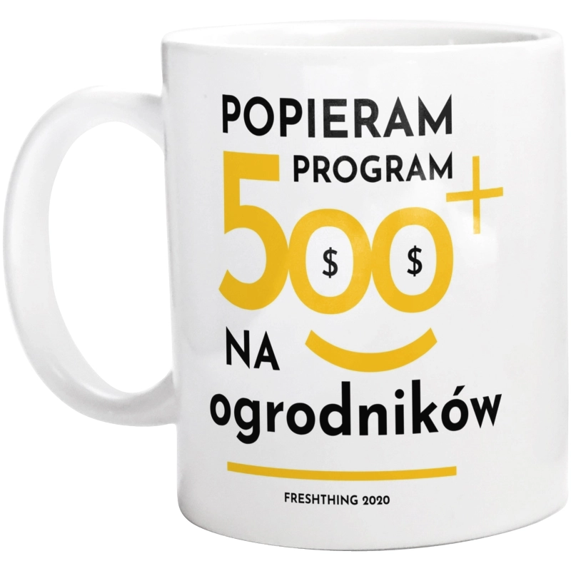 Program 500 Plus Na Ogrodników - Kubek Biały